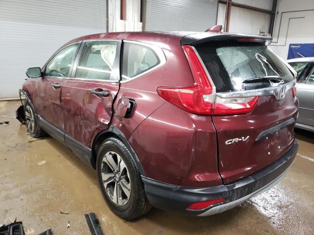 2HKRW6H33JH233950 - 2018 HONDA CR-V LX BURGUNDY photo 2