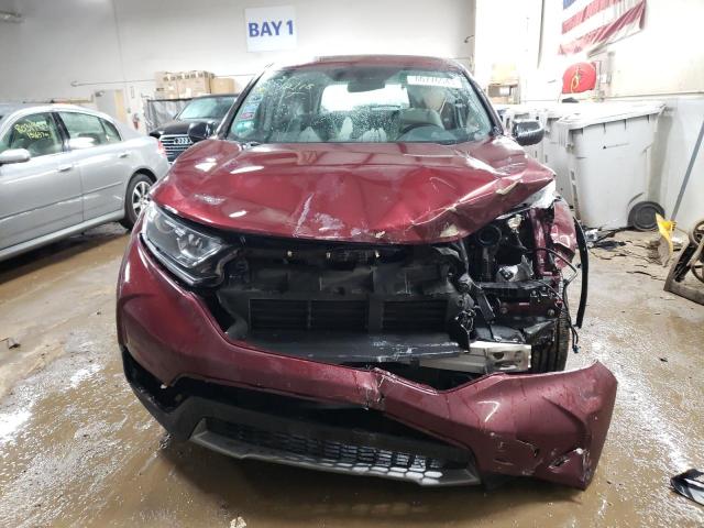 2HKRW6H33JH233950 - 2018 HONDA CR-V LX BURGUNDY photo 5