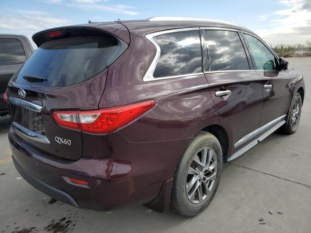 5N1AL0MM3EC500289 - 2014 INFINITI QX60 BURGUNDY photo 3