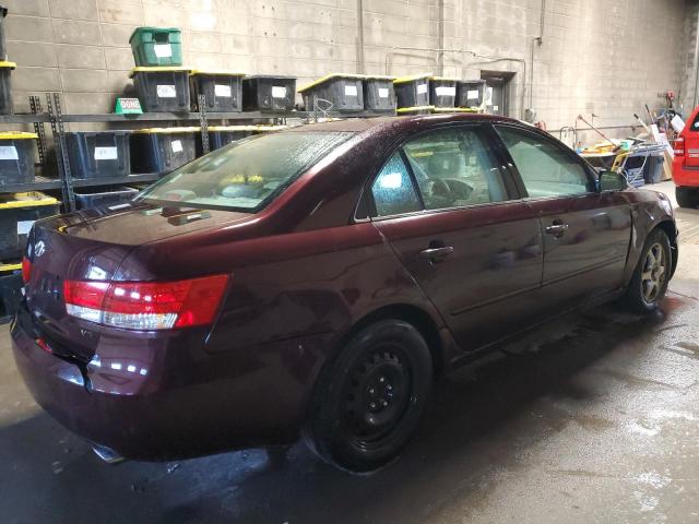 5NPEU46F86H098803 - 2006 HYUNDAI SONATA GLS MAROON photo 3