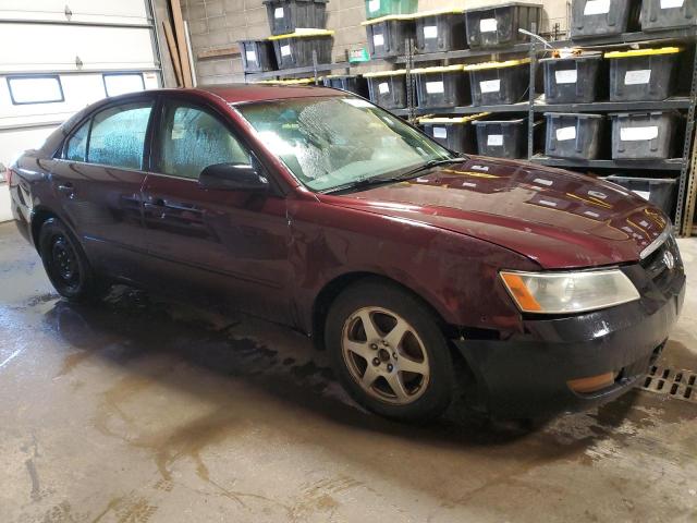 5NPEU46F86H098803 - 2006 HYUNDAI SONATA GLS MAROON photo 4