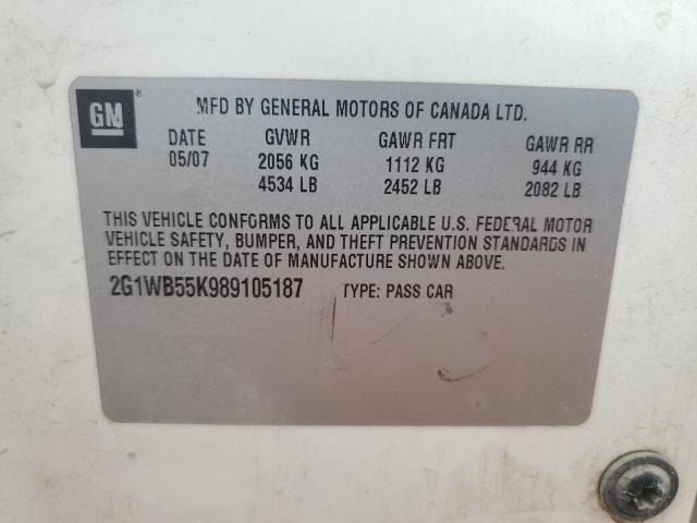 2G1WB58K669157630 - 2006 CHEVROLET IMPALA LS WHITE photo 13