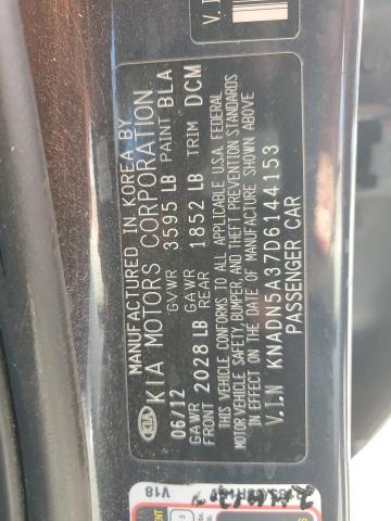 KNADN5A37D6144153 - 2013 KIA RIO EX CHARCOAL photo 12