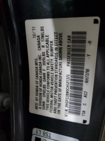 2HGFG3B80CH521375 - 2012 HONDA CIVIC EX GRAY photo 12