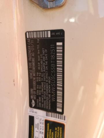 WMWSU3C55BT182511 - 2011 MINI COOPER CREAM photo 13