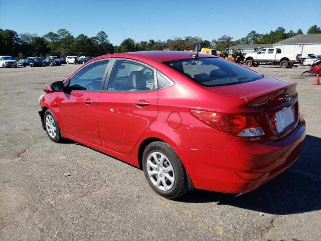 KMHCT4AE2EU770203 - 2014 HYUNDAI ACCENT GLS RED photo 2