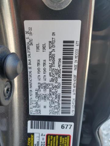 3TMCZ5AN8PM540861 - 2023 TOYOTA TACOMA DOUBLE CAB GRAY photo 12