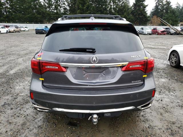 5FRYD4H58HB029711 - 2017 ACURA MDX TECHNOLOGY GRAY photo 6