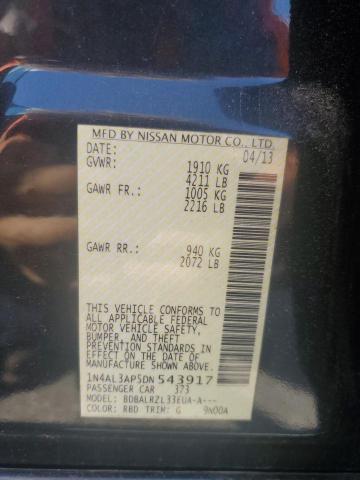 1N4AL3AP5DN543917 - 2013 NISSAN ALTIMA 2.5 ნაცრისფერი ფოტო 12