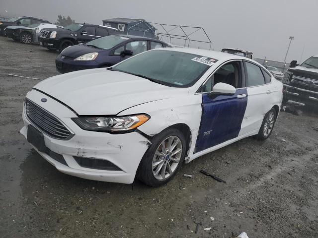 3FA6P0LU7HR386275 - 2017 FORD FUSION SE HYBRID WHITE photo 1