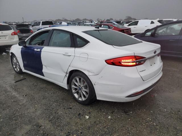 3FA6P0LU7HR386275 - 2017 FORD FUSION SE HYBRID WHITE photo 2