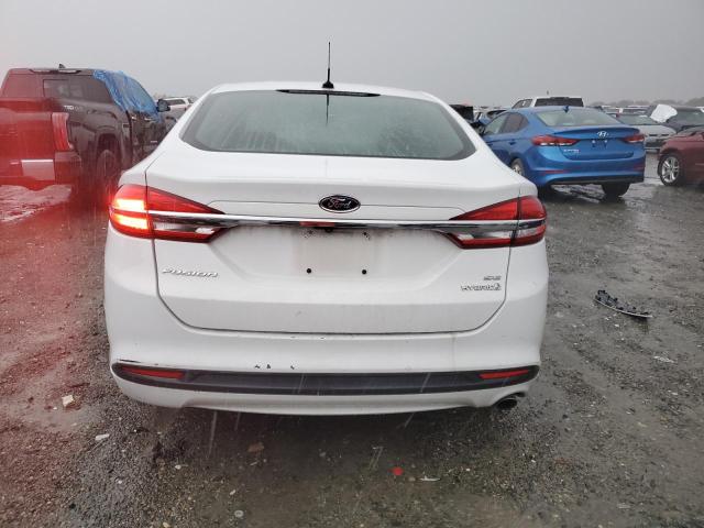 3FA6P0LU7HR386275 - 2017 FORD FUSION SE HYBRID WHITE photo 6