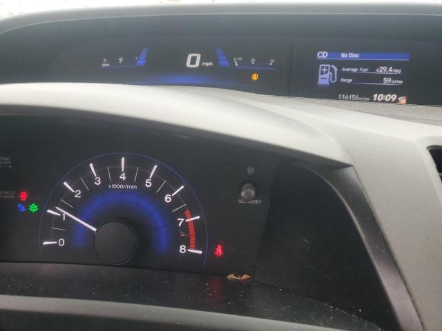 19XFB2E59CE004256 - 2012 HONDA CIVIC LX BLUE photo 9