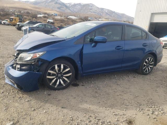 19XFB2F98EE058555 - 2014 HONDA CIVIC EXL BLUE photo 1