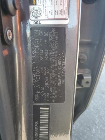 KNAFU4A29D5685398 - 2013 KIA FORTE EX CHARCOAL photo 12