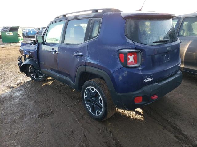 ZACCJBCT4GPD51848 - 2016 JEEP RENEGADE TRAILHAWK BLUE photo 2