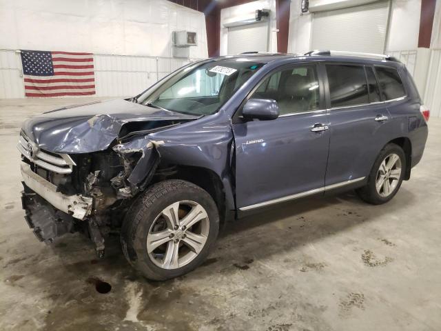 5TDDK3EH5CS118543 - 2012 TOYOTA HIGHLANDER LIMITED BLUE photo 1