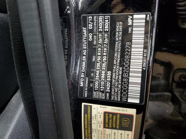 WDCGG8JB2DG082278 - 2013 MERCEDES-BENZ GLK 350 4MATIC BLACK photo 13
