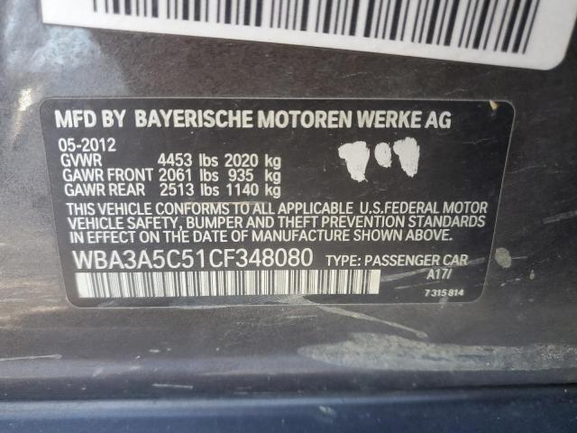 WBA3A5C51CF348080 - 2012 BMW 328 I CHARCOAL photo 12