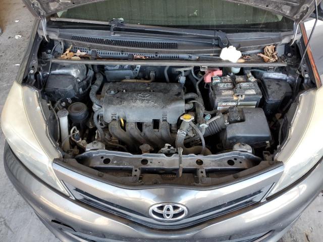 JTDKTUD30DD558411 - 2013 TOYOTA YARIS GRAY photo 11