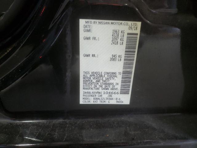 1N4BL4EV9KC104666 - 2019 NISSAN ALTIMA SL Qara foto 12