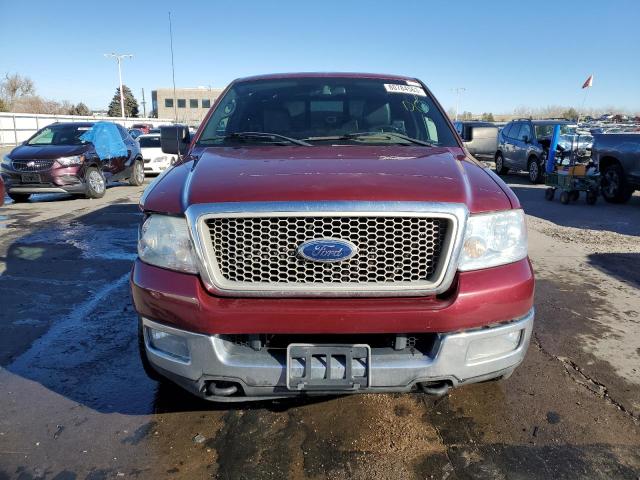 1FTPX14534NB53972 - 2004 FORD F150 BURGUNDY photo 5