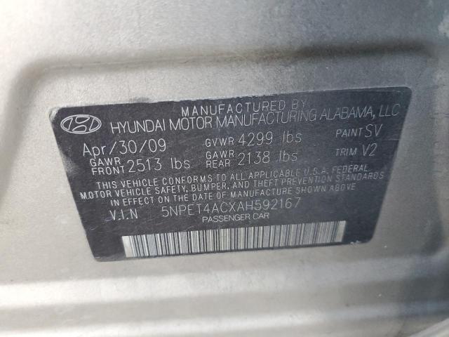 5NPET4ACXAH592167 - 2010 HYUNDAI SONATA GLS TAN photo 12