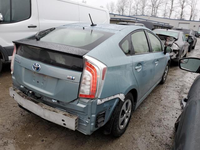 JTDKN3DU0C1543100 - 2012 TOYOTA PRIUS TURQUOISE photo 3