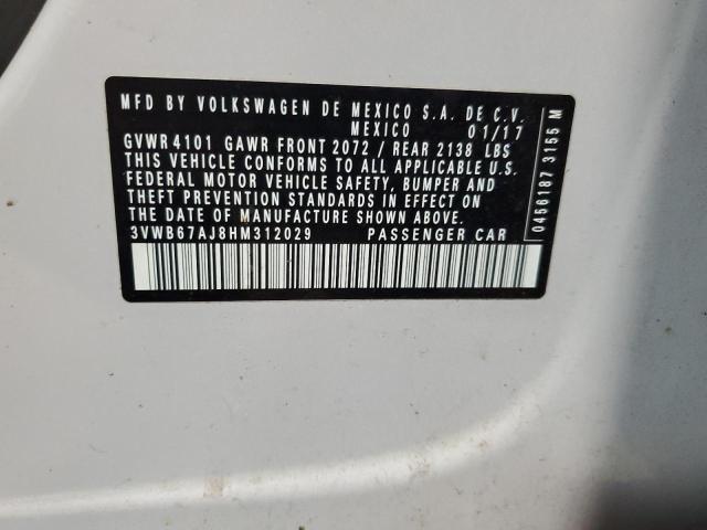 3VWB67AJ8HM312029 - 2017 VOLKSWAGEN JETTA SE SILVER photo 12