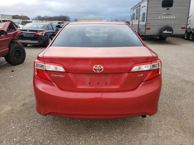 4T1BF1FK4CU532317 - 2012 TOYOTA CAMRY BASE RED photo 6