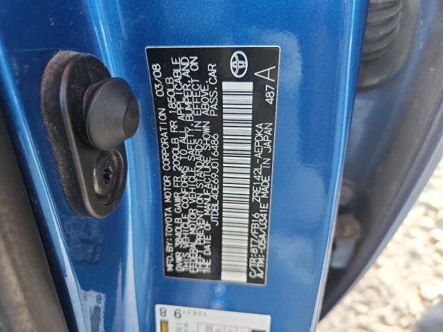 JTDBL40E69J016486 - 2009 TOYOTA COROLLA BASE BLUE photo 12