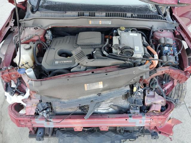 3FA6P0LU4KR205639 - 2019 FORD FUSION SE RED photo 11