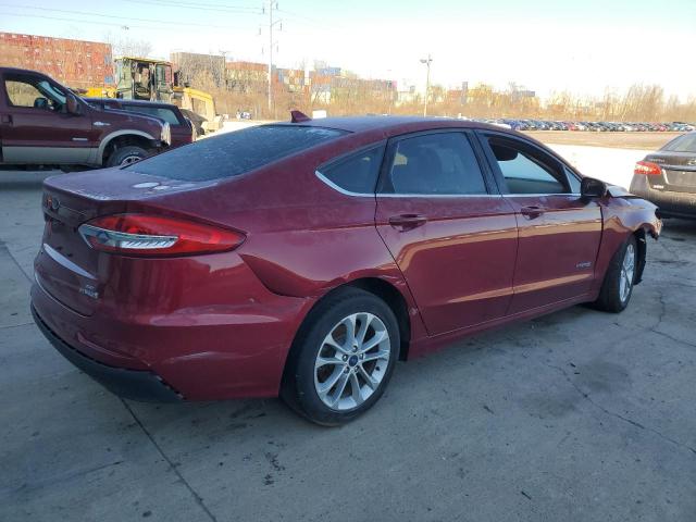 3FA6P0LU4KR205639 - 2019 FORD FUSION SE RED photo 3