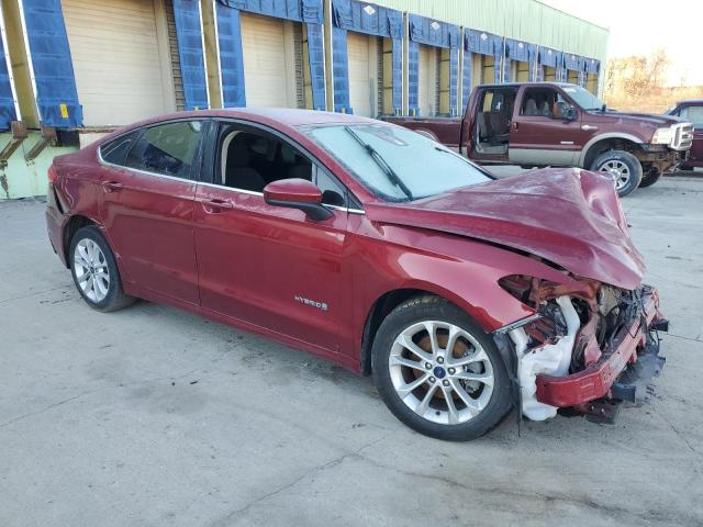 3FA6P0LU4KR205639 - 2019 FORD FUSION SE RED photo 4