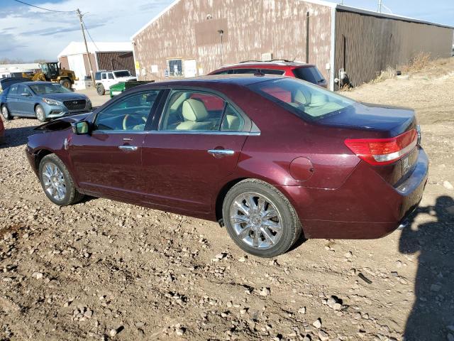 3LNHL2JC2BR763263 - 2011 LINCOLN MKZ BURGUNDY photo 2