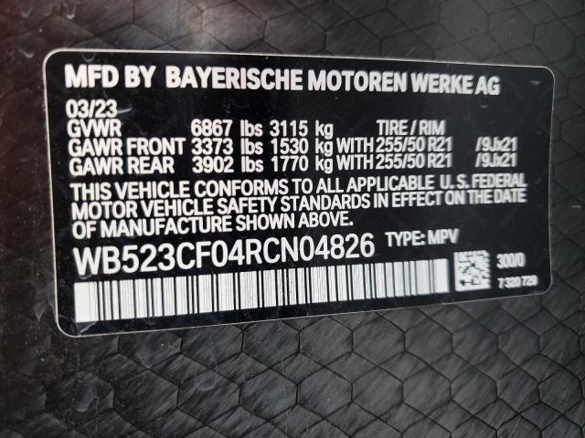 WB523CF04RCN04826 - 2024 BMW IX XDRIVE50 WHITE photo 13