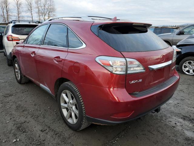 JTJBK1BA5A2422380 - 2010 LEXUS RX 350 RED photo 2