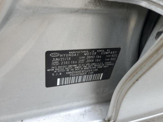 KMHDH4AE4FU264198 - 2015 HYUNDAI ELANTRA SE SILVER photo 13