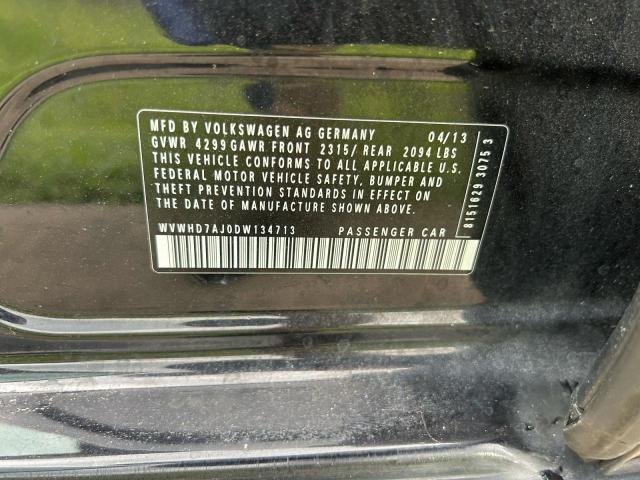 WVWHD7AJ0DW134713 - 2013 VOLKSWAGEN GTI BLACK photo 10
