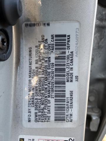 2T1BR32E74C301109 - 2004 TOYOTA COROLLA CE SILVER photo 12