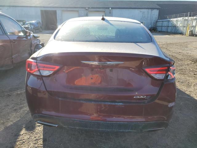 1C3CCCBG8GN108593 - 2016 CHRYSLER 200 S MAROON photo 6