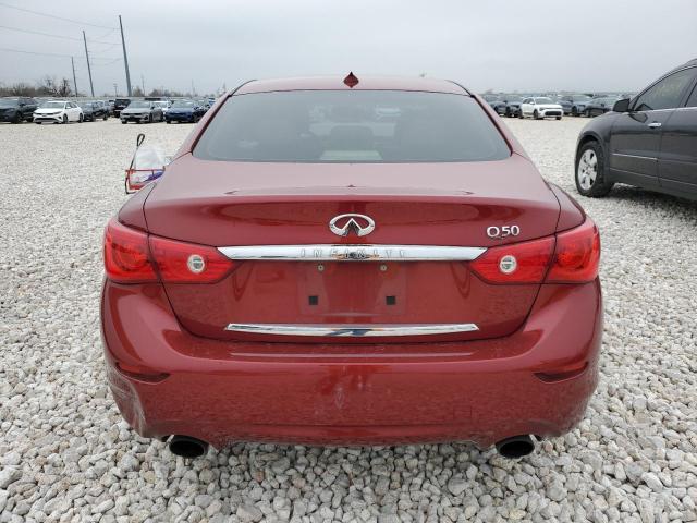 JN1AV7AP7EM690746 - 2014 INFINITI Q50 HYBRID PREMIUM RED photo 6