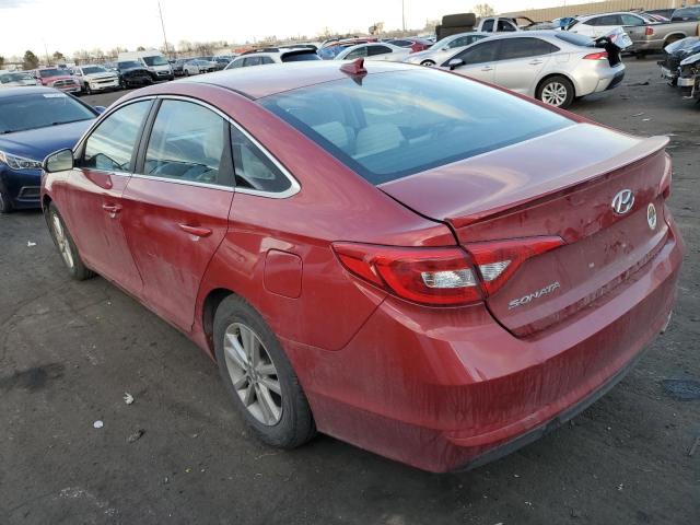 5NPE24AF9HH572869 - 2017 HYUNDAI SONATA SE RED photo 2