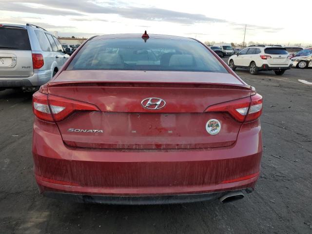 5NPE24AF9HH572869 - 2017 HYUNDAI SONATA SE RED photo 6