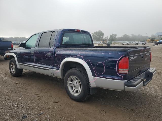 1D7HL48K34S630621 - 2004 DODGE DAKOTA QUAD SLT BLUE photo 2