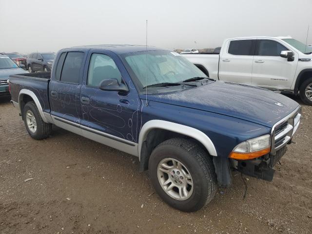 1D7HL48K34S630621 - 2004 DODGE DAKOTA QUAD SLT BLUE photo 4