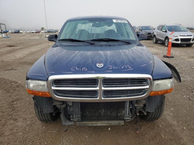 1D7HL48K34S630621 - 2004 DODGE DAKOTA QUAD SLT BLUE photo 5