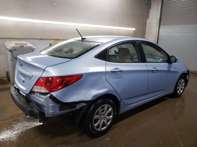 KMHCT4AE0CU170194 - 2012 HYUNDAI ACCENT GLS BLUE photo 3