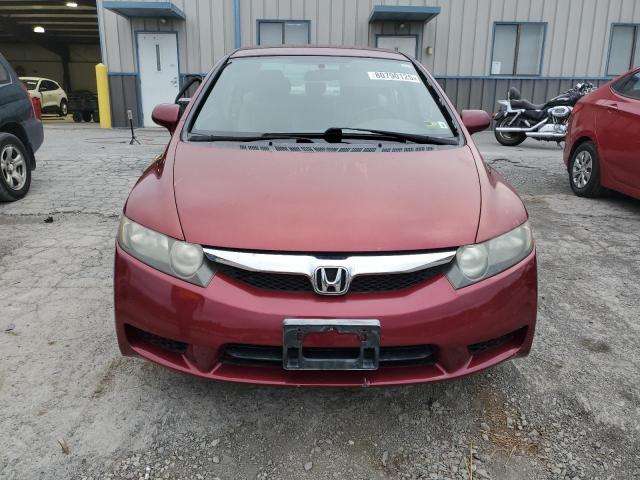 1HGFA16599L014170 - 2009 HONDA CIVIC LX 勃艮第红 照片 5