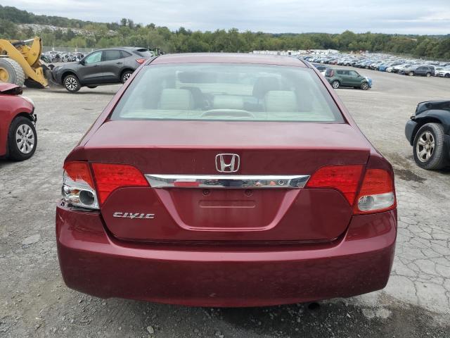 1HGFA16599L014170 - 2009 HONDA CIVIC LX 勃艮第红 照片 6